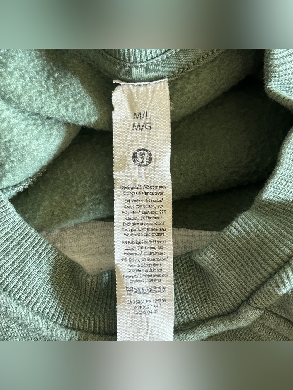 Lululemon scuba oversized pullover *wordmark - Grey eucalyptus size Medium/Large - Picture 2 of 4